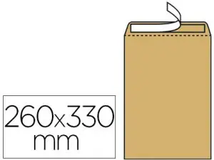 POCHETTE KRAFT GPV ADHÉSIVE QUALITÉ SUPÉRIEURE 24 260X330MM 120G QUALITÉ SUPÉRIEURE BOÎTE 250 UNITÉS