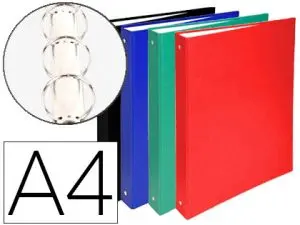 CLASSEUR ELBA BALACRON 4 ANNEAUX 40MM A4 210X297MM DOS 40MM 225F COLORIS ASSORTIS