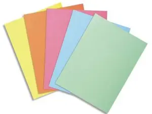 SOUS-CHEMISE EXACOMPTA SUPER 220X310MM 60G COLORIS ASSORTIS PACK 250 UNITÉS