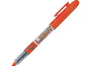 SURLIGNEUR PILOT V LIGHT TRACÉ 1/3MM ENCRE LIQUIDE PIGMENTÉE FLUIDE NIVEAU D'ENCRE VISIBLE COLORIS ORANGE