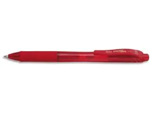 ROLLER PENTEL ENERGEL RÉTRACTABLE RECHARGEABLE POINTE MÉTAL 0.7MM ROUGE