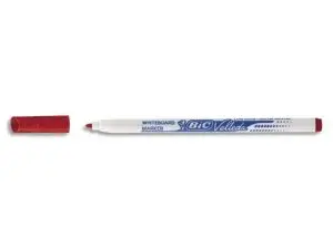 MARQUEUR BIC VELLEDA 1721 EFFAÇABLE POINTE OGIVE 1MM ENCRE ALCOOL SANS ODEUR CORPS PLASTIQUE ROUGE