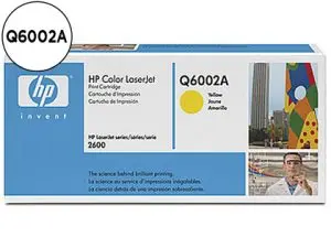 TONER LASER HP 124A Q6002A POUR COLOR LASERJET 1600/2600N/260DN/DTN/CM1015/1017 COULEUR JAUNE 2000P