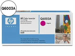 TONER LASER HP 124A Q6003A POUR COLOR LASERJET 1600/2600N/260DN/DTN/CM1015/1017 COULEUR MAGENTA 2000P