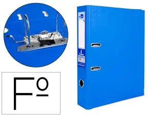 CLASSEUR LEVIER LIDERPAPEL DOCUMENTA A4+ CARTON REMBORDE DOS 75MM RADO METALLIQUE COLORIS BLEU