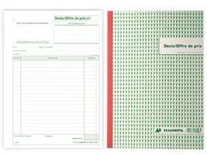 MANIFOLD AUTOCOPIANT EXACOMPTA DEVIS OFFRE DE PRIX A4 210X297MM FOLIOTAGE 50 TRIPLIS
