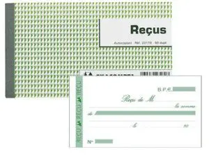 MANIFOLD AUTOCOPIANT EXACOMPTA REÇUS 180X105MM FOLIOTAGE 50 DUPLIS