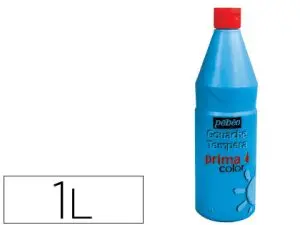 GOUACHE PÉBÉO PRIMACOLOR LIQUIDE INODORE ONCTUEUSE APPLICATION FACILE COLORIS BLEU FLACON 1000ML