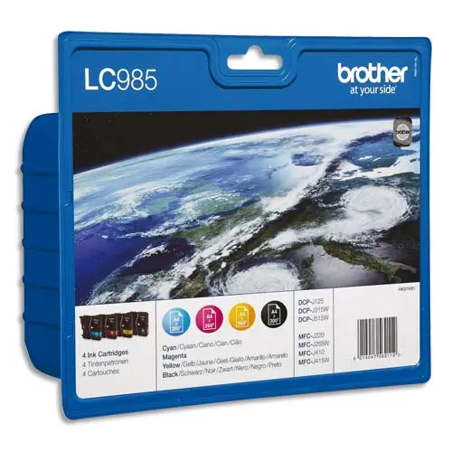 CARTOUCHE BROTHER JET D'ENCRE LC985VALBP PACK 4 ENCRES