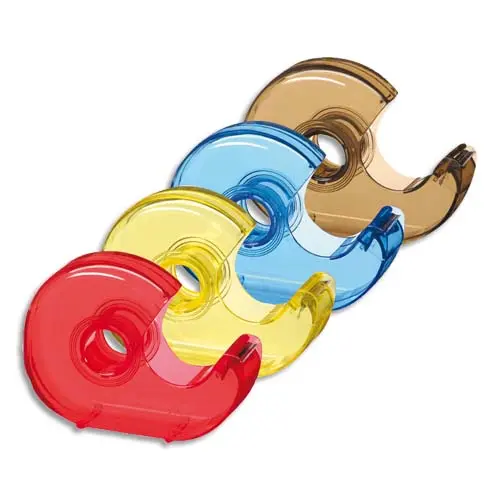 DÉVIDOIR WONDAY ESCARGOT ABS LAME ACIER POUR RUBAN ADHÉSIF 19MMX33M