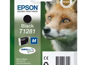 CARTOUCHE EPSON T1281 JET D'ENCRE C13T12814010 COULEUR NOIR 170P