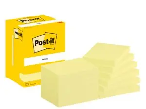 BLOC-NOTES POST-IT 657 102X76MM REPOSITIONNABLES COLORIS JAUNE 7100290168