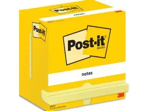 BLOC-NOTES POST-IT 655 76X127MM 100F/BLOC REPOSITIONNABLES COLORIS JAUNE