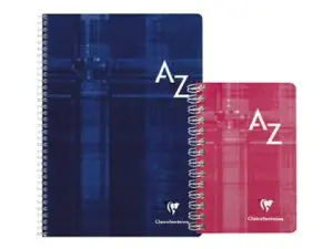 RÉPERTOIRE CLAIREFONTAINE RELIURE INTÉGRALE PAPIER VÉLIN VELOUTÉ COUVERTURE LAVABLE 170X220MM 180 PAGES 90G 5X5MM