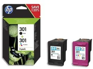 CARTOUCHE HP 301 JET D'ENCRE N9J72AE PACK MULTICOLORS PLUS NOIR