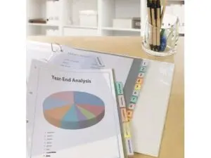 INTERCALAIRE AVERY POLYPROPYLÈNE 12 POSITIONS A4 PERFORÉ CO LORIS TRANSPARENT