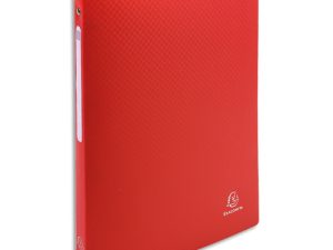 CLASSEUR EXACOMPTA OPAK 4 ANNEAUX 15MM POLYPROPYLÈNE MAT 5/10E DOS 20MM A4 COLORIS ROUGE