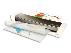 PLASTIFIEUSE LEITZ ILAM HOME OFFICE A3 PRÉCHAUFFAGE 3MIN POUR POCHETTES 80 À 125 MICRONS GRIS FONCÉ