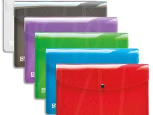 CHEMISE POCHETTE OXFORD HAWAÏ POLYPROPYLÈNE TRANSLUCIDE A4 297X210M COLORIS ASSORTIS