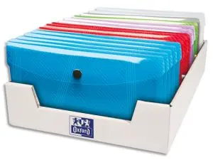 CHEMISE POCHETTE OXFORD HAWAI PP TRANSLUCIDE FORMAT DL      120X220MM FERMETURE BOUTON    PRESSION COLORIS ALEATOIRE