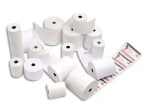 BOBINE THERMIQUE EXACOMPTA CAISSES ENREGISTREUSES 44X70MM MANDRIN 12MM 1 PLI COLORIS BLANC