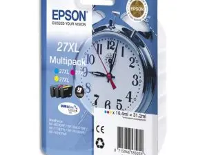 CARTOUCHE EPSON T2715 JET D'ENCRE C13T27054010 3 COULEURS CYAN/MAGENTA/JAUNE HAUTE CAPACITÉ 1100P