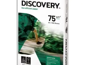 PAPIER DISCOVERY MULTIFONCTION GRAND VOLUME SANS BOURRAGE A4 75G/M2 BLANCHEUR 161 OPACITÉ 92 RIGIDITÉ 100 500 FEUILLES