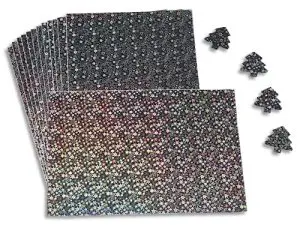 PAPIER HOLOGRAPHIQUE O'COLOR A4 ADHESIF ETOILES COLORIS    ARGENT REFLETS ARC EN CIEL    SACHET 15 FEUILLES