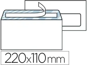 ENVELOPPE ÉCONOMIQUE DL 110X220MM 80G ADHÉSIVE FENÊTRE 35X100MM COLORIS BLANC BOÎTE 500 UNITÉS