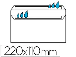 ENVELOPPE ÉCONOMIQUE DL 110X220MM 80G AUTOCOLLANTE COLORIS BLANC BOÎTE 500 UNITÉS