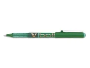 ROLLER PILOT VBALL 1.0 ÉCRITURE 0.7MM ENCRE LIQUIDE NIVEAU VISIBLE POINTE CONIQUE 1MM CLIP MÉTAL COLORIS VERT