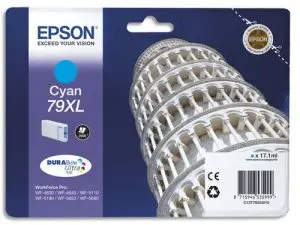 CARTOUCHE EPSON T7902 JET D'ENCRE C13T79024010 COULEUR CYAN HAUTE CAPACITÉ 2000P