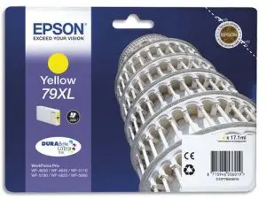 CARTOUCHE EPSON T7904 JET D'ENCRE C13T79044010 COULEUR JAUNE HAUTE CAPACITÉ 2000P