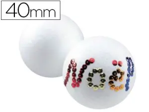 BOULE STYROPOR À DÉCORER DIAMÈTRE 40MM