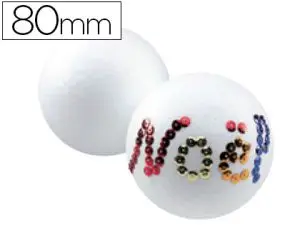 BOULE STYROPOR À DÉCORER DIAMÈTRE 80MM