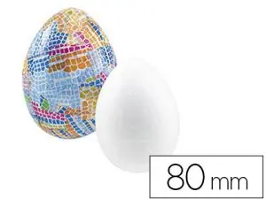 OEUF STYROPOR À DÉCORER DIAMÈTRE 80MM