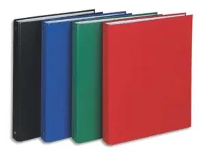 CLASSEUR EXACOMPTA 4 ANNEAUX 30MM A4 CARTE REMBORDÉE PVC DOS 40MM COLORIS ASSORTIS