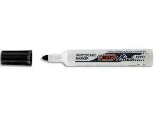 MARQUEUR BIC VELLEDA 1711 EFFAÇABLE POINTE OGIVE TRACÉ 2MM CORPS PLASTIQUE ENCRE CÉTONE NOIR