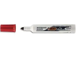 MARQUEUR BIC VELLEDA 1711 EFFAÇABLE POINTE OGIVE TRACÉ 2MM CORPS PLASTIQUE ENCRE CÉTONE ROUGE