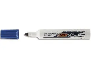 MARQUEUR BIC VELLEDA 1711 EFFAÇABLE POINTE OGIVE TRACÉ 2MM CORPS PLASTIQUE ENCRE CÉTONE BLEU