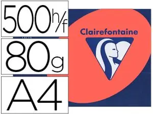 PAPIER COULEUR CLAIREFONTAINE TROPHÉE MULTIFONCTION A4 80G/M2 COULEURS VIVES PÊCHE PAQUET 500 FEUILLES