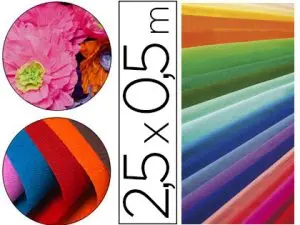 PAPIER CRÉPON CLAIREFONTAINE DENSITÉ CRÊPAGE 60% 40G/M2 50CMX2.5M UNICOLORE BLANC POCHETTE 10F