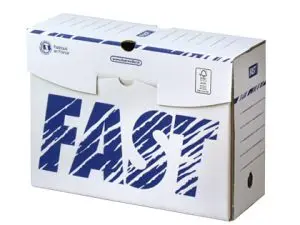 BOÎTE ARCHIVES HAMELIN CARTON ONDULÉ BLANC DOCUMENT RIGIDE 250X330MM DOS 150MM LIVRÉ PLAT COLORIS BLANC