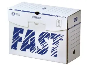 BOÎTE ARCHIVES HAMELIN CARTON ONDULÉ BLANC DOCUMENT RIGIDE 250X330MM DOS 200MM LIVRÉ PLAT COLORIS BLANC