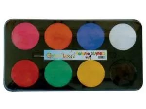 PALETTE MAQUILLAGE OZ INTERNATIONAL JUMBO GRIM'TOUT COLORIS ASSORTIS 8 GALETS 15ML 1 PINCEAU INCLUS