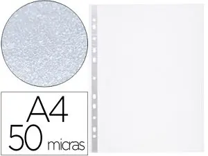 POCHETTE Q-CONNECT POLYPROPYLÈNE GRAINÉ 5/100E ECO PERFORÉE ANTISTATIQUE A4 210X297MM SACHET 10 UNITÉS