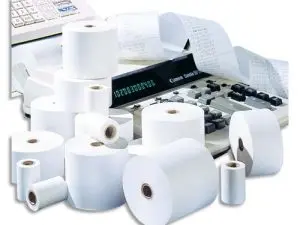 BOBINE EXACOMPTA CALCULATRICES PAPIER OFFSET EXTRA-BLANC 60G 1 PLI 74X70MM MANDRIN 12MM MÉTRAGE 40M LOT 10 ROULEAUX