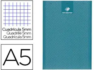 BLOC BUREAU CONQUERANT SEPT ÉCO AGRAFÉ EN TÊTE COUVERTURE SEMI ENVELOPANTE RAINURÉE A5 148X210MM 100F 56G 5X5 BLEU