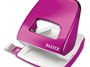 PERFORATEUR LEITZ MÉTAL CAPACITÉ PERFORATION 30F 2 TROUS COLORIS ROSE 107X100X137MM