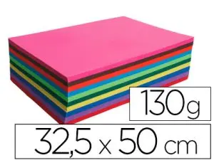 PAPIER DESSIN MAILDOR CARTA CARTONNÉ 130G/M2 325X500MM COLORIS ASSORTIS PAQUET 60F